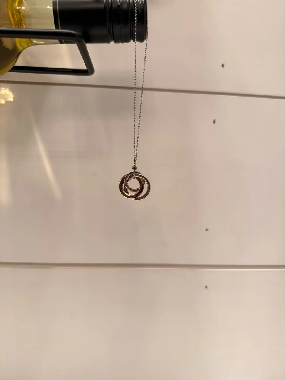 Tiffany & Co. Rose Gold Interlocking Circle Pendant Necklace